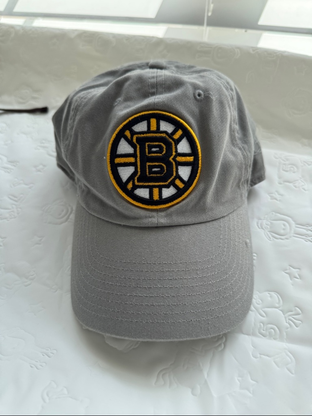 Fanatics Gray Boston Bruins Logo Cap